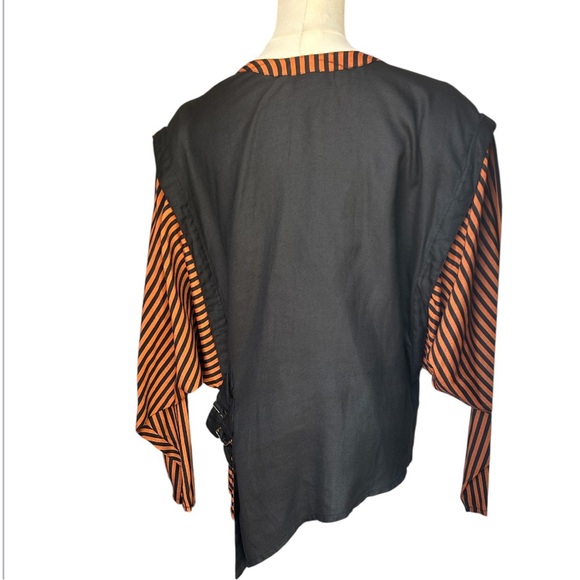 Vintage Ann Marie Asymmetrical Striped 80’s Top - Picture 7 of 11
